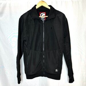 Ecko Unltd black Banded Full Zip jacket with zip pockets Small Y2K Streetwear